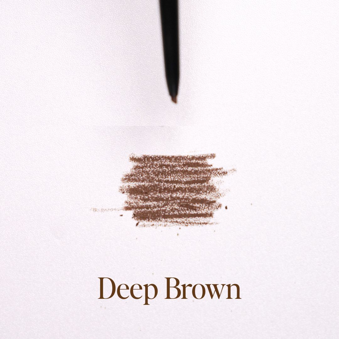 Deep brow brow pencil. Scribbled colour